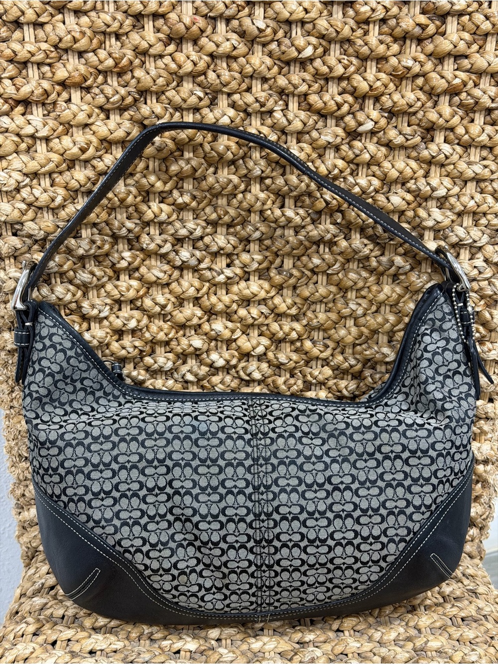 Vintage Coach Classic Signature Shoulder Hobo Bag - Picture 1 of 7